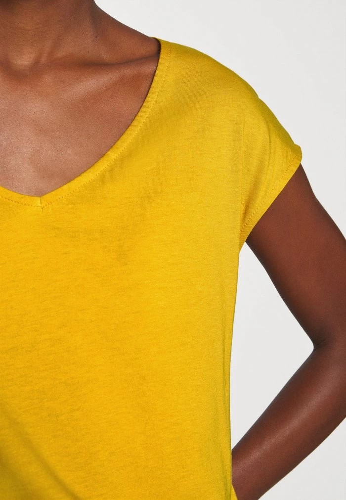 T-Shirt ANNA FIELD Anna Field Basic T-shirt Jaune Femme | JBX-9844571